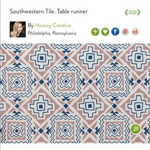 New Southwestern Tile Table Runner 16" x 72"